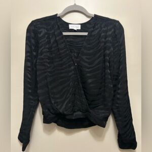 Bella Dahl Cross Front Zebra Print Top